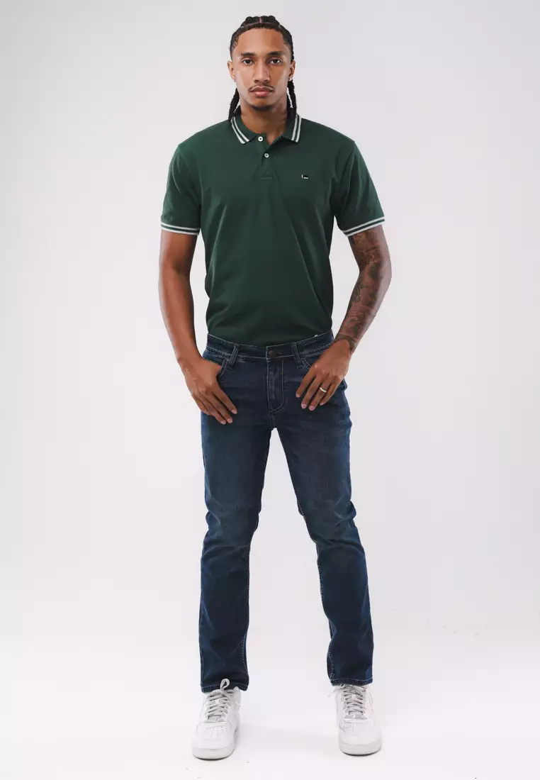 Denim Long Pants Slim Tapered Fit Stretch