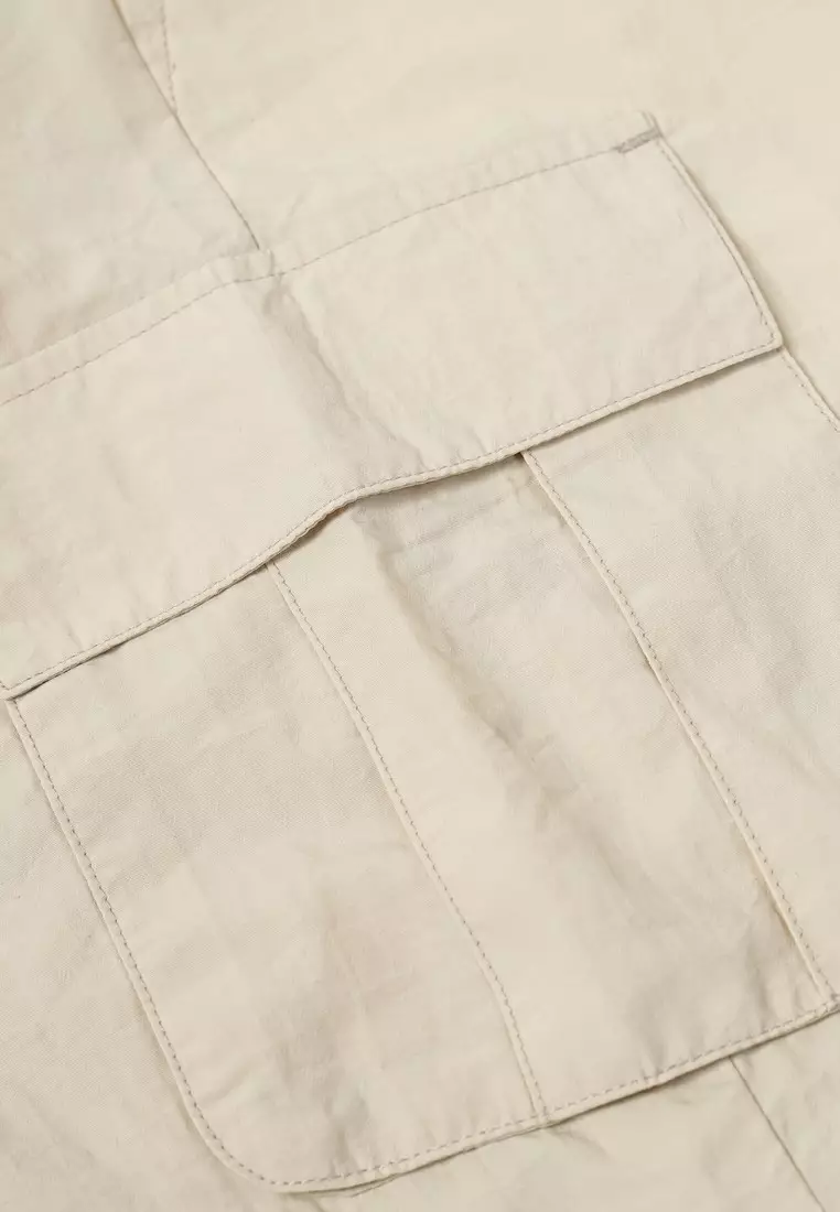 Greenlight Women's Long Cargo Pants Loose Fit Nylon Taslan Naho HP-C081225