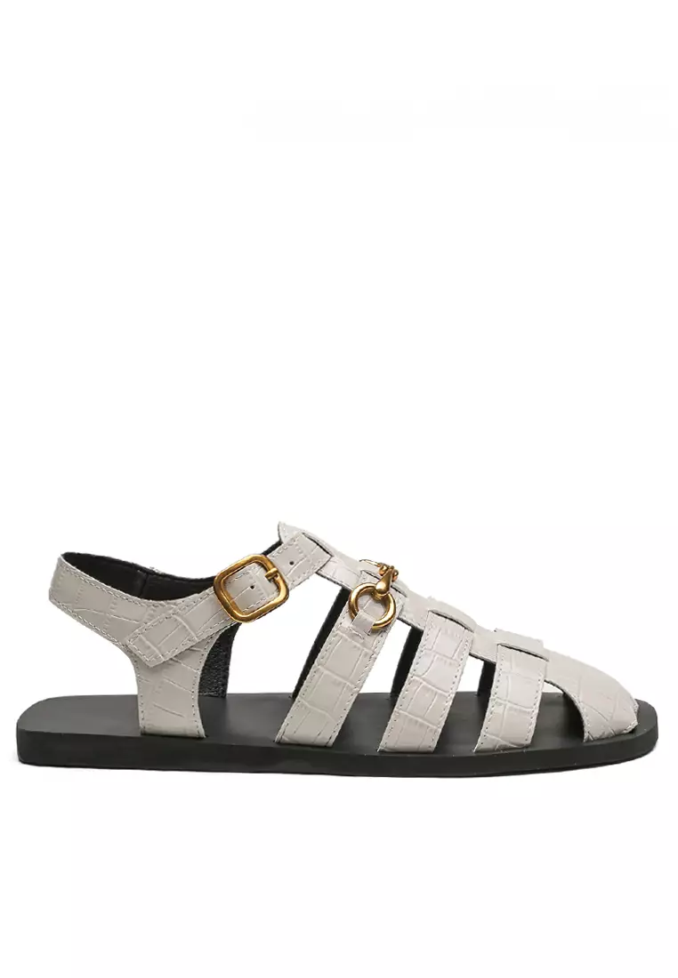 Discount on Twenty Eight Shoes  shoes - SKU: Horsebit Buckle Flat Sandals Ps998-2