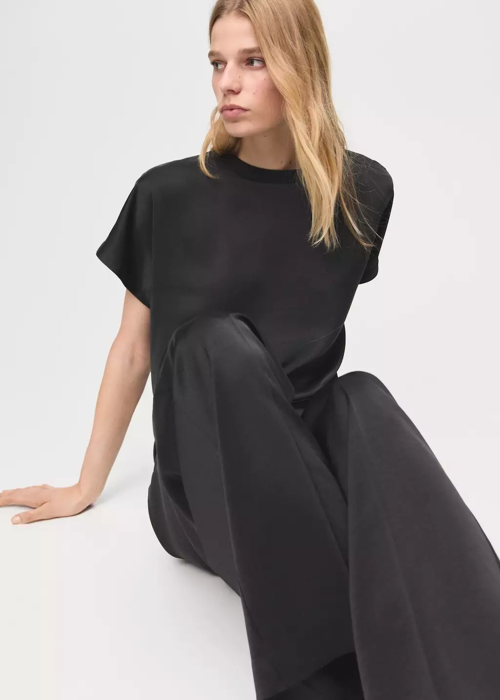 Celana straight satin