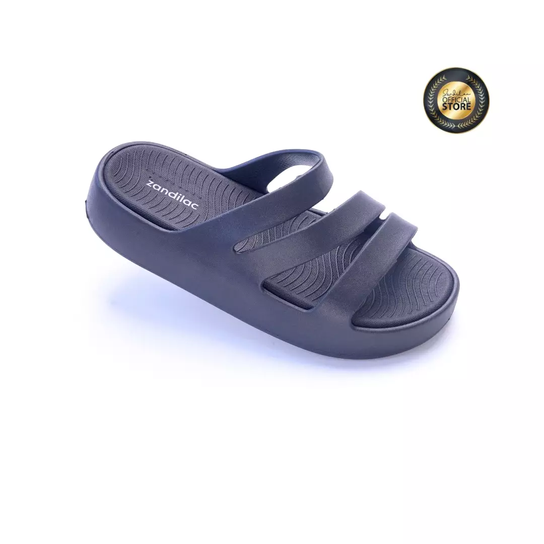 ZANDILAC - SANDAL WANITA DEWASA CH220616WD - HITAM full karet
