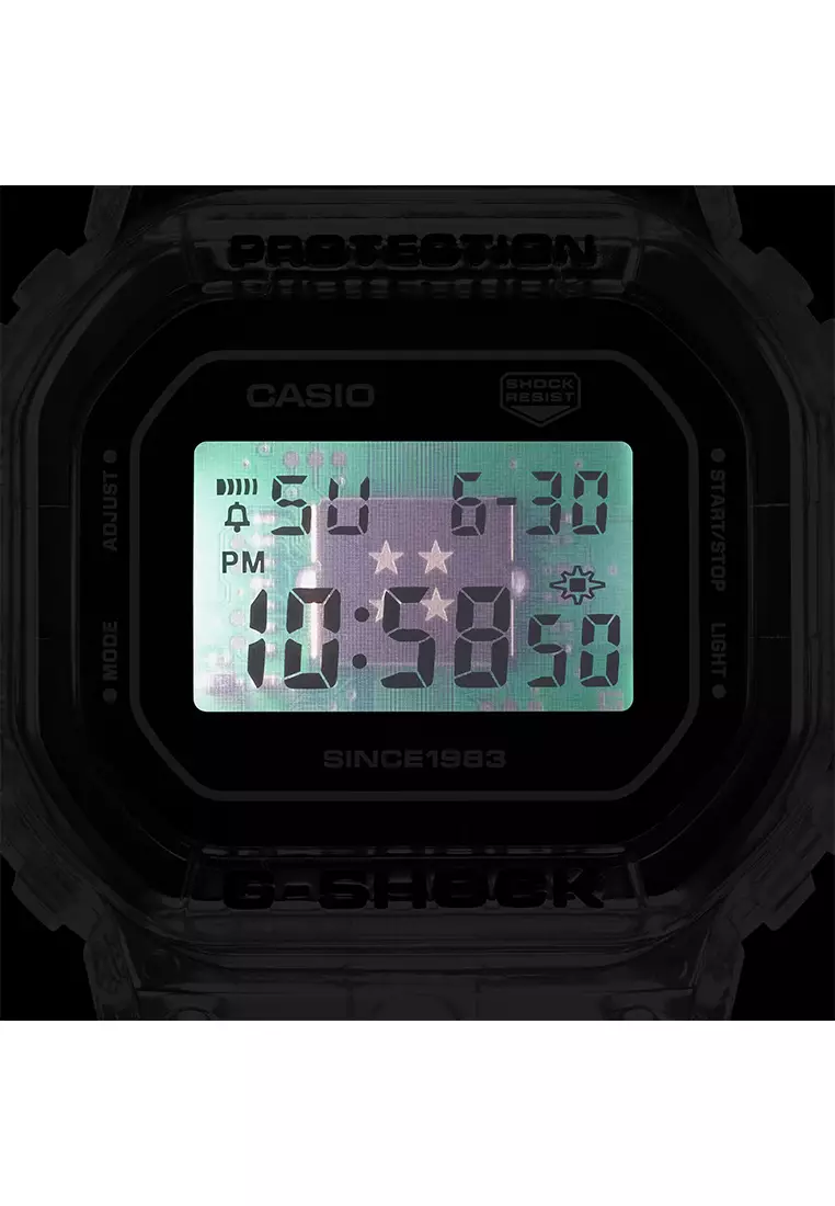 Jam Tangan Digital Pria G-Shock 40th Anniversary Clear Remix DW-5040RX-7D Resin Band