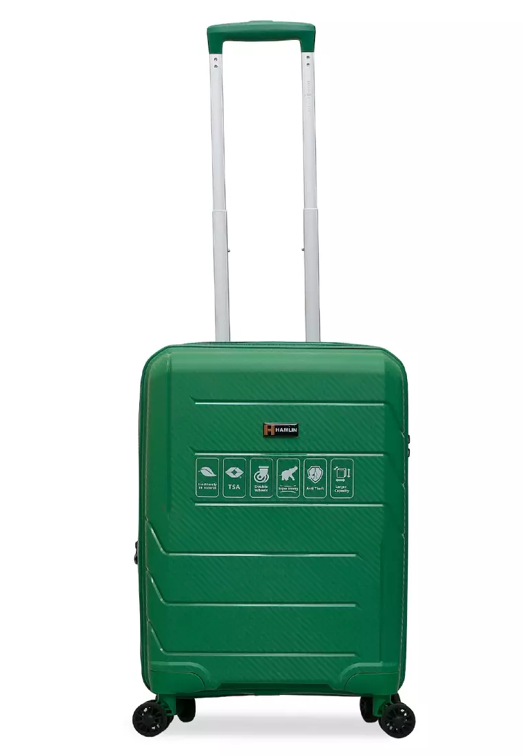 Carlton Koper Size 20inch Classic Design Suitcase Unisex TSA Lock Material Polypropylene ORIGINAL - Army Green