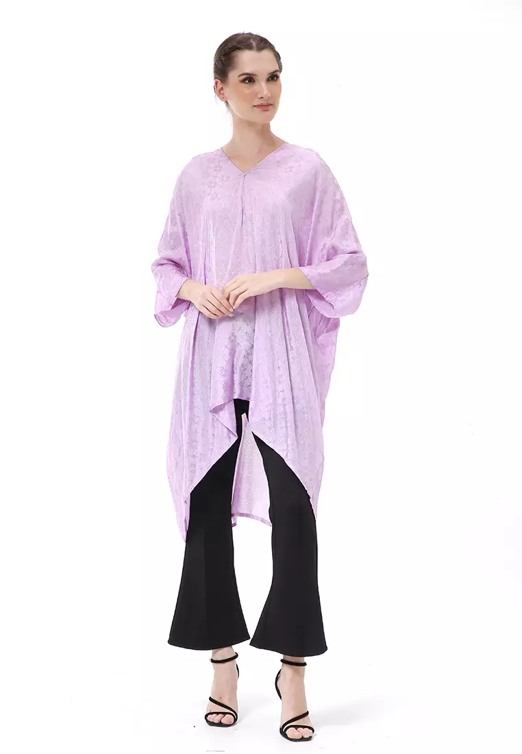Albertine Tunik Blouse Atasan Kebaya Wanita Simple Design Material Viscose ORIGINAL - Lavender