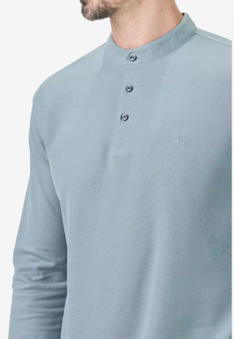 Valentino Rudy Italy Men Basic Long Sleeve Polo 048510-0003