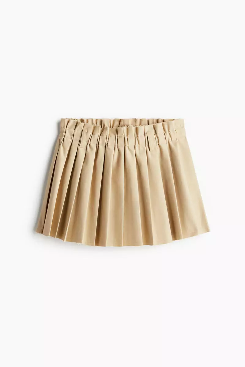 Gold pleated skirt h&m hotsell