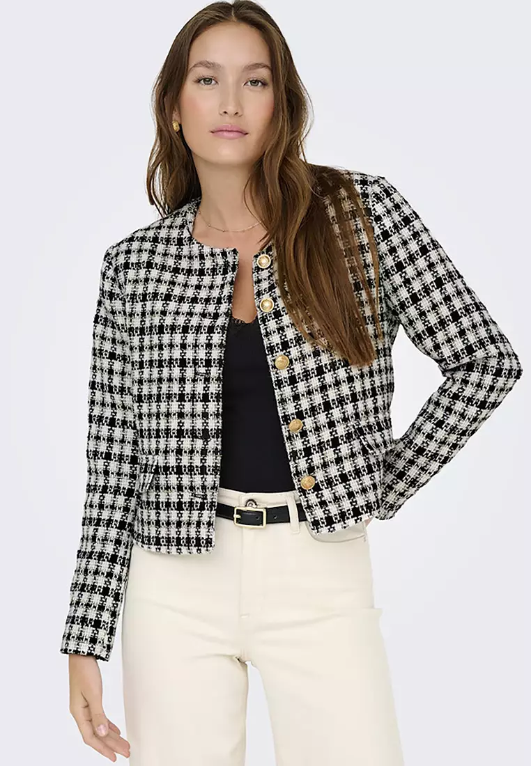 Long Sleeves Tweed Jacket