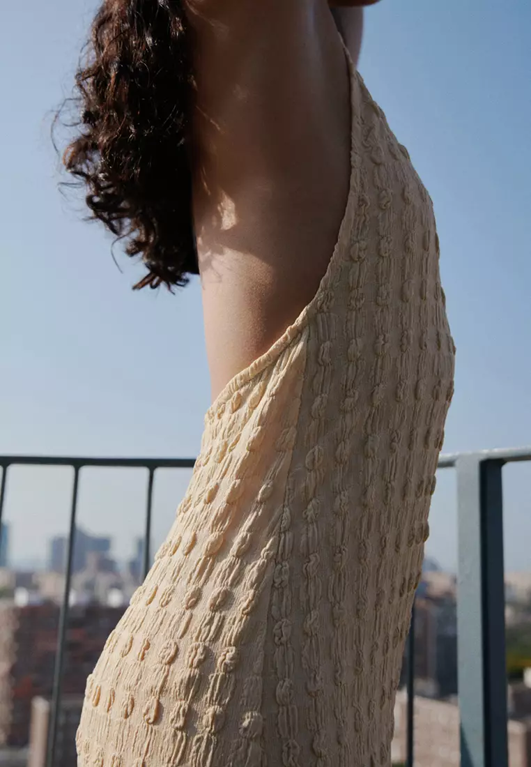 Halter-Neck Crêpe Dress