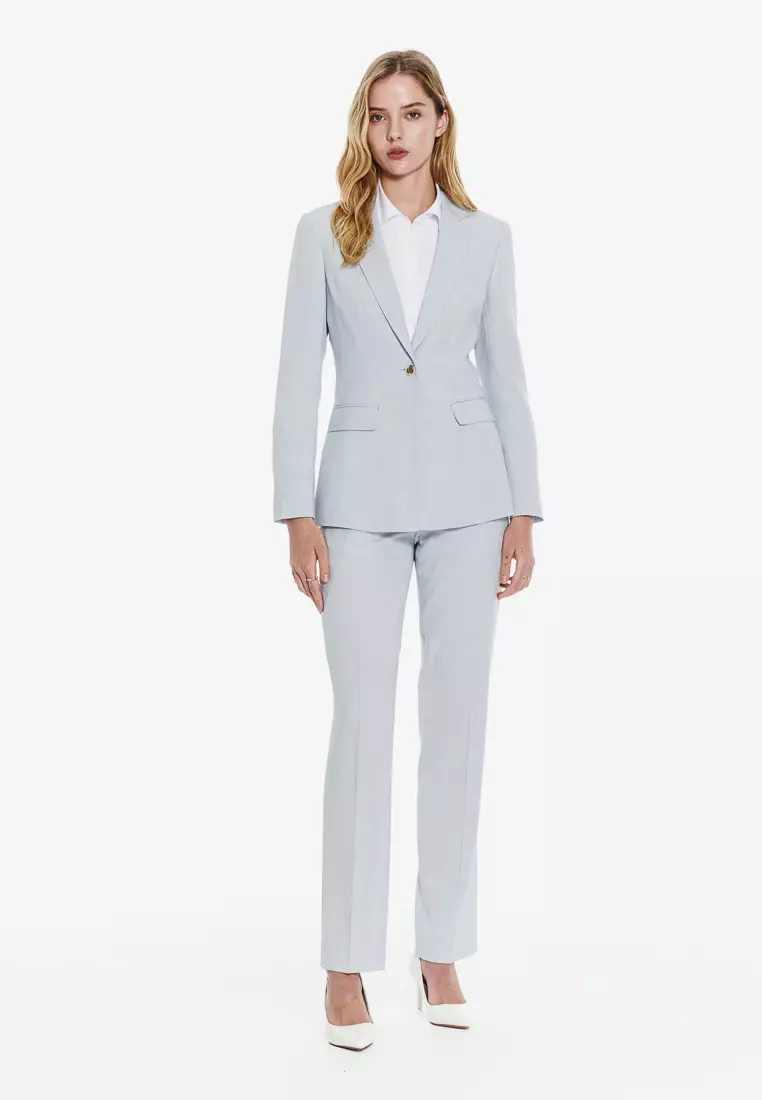 Light Pale Blue Slim Fit Suit