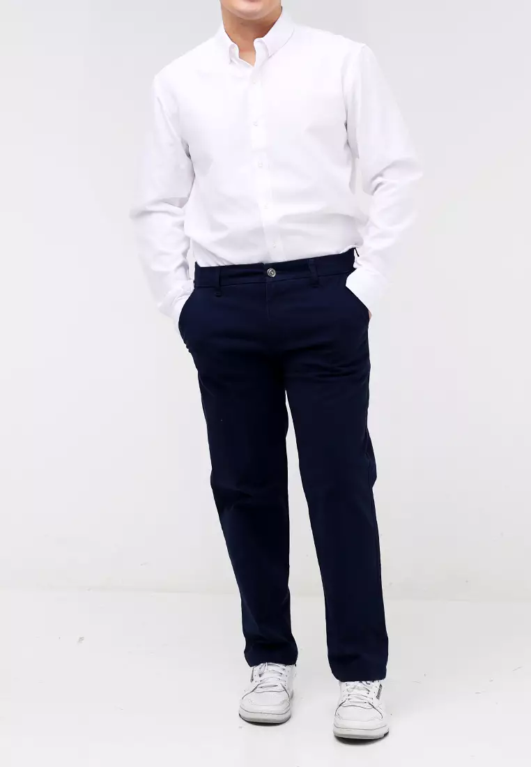 Colored Long Pants Slim Tapered