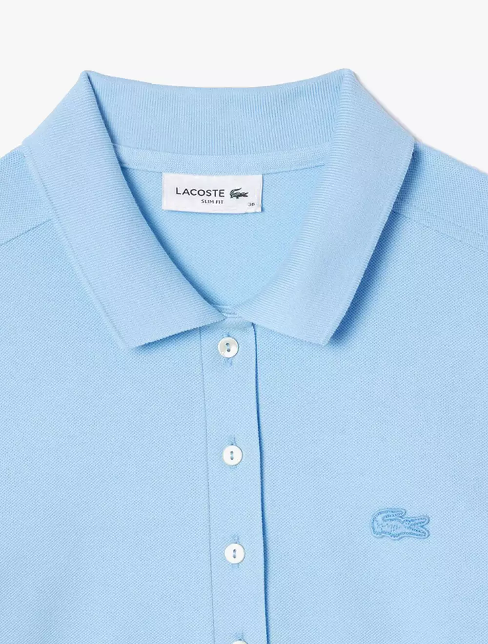 Stretch Piqué Polo Dress - Blue