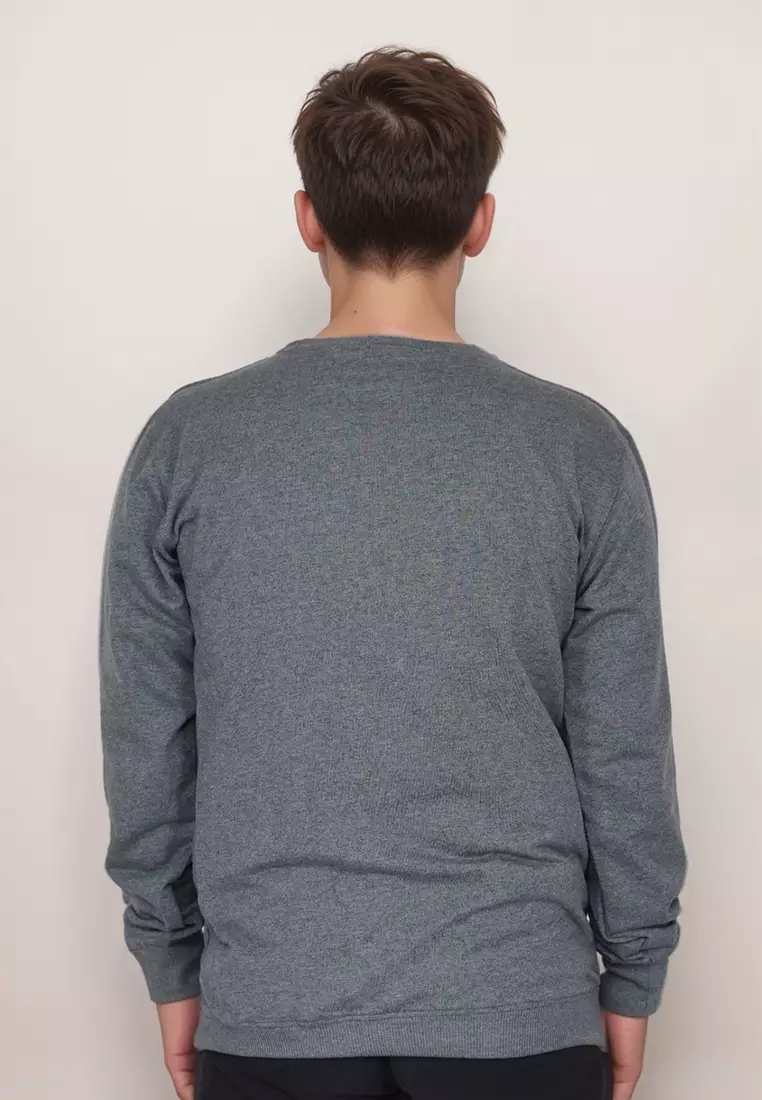 Crocodile SLOM | Kaos Jaket Pria Men | Relax Fit | Katun 0005 Grey