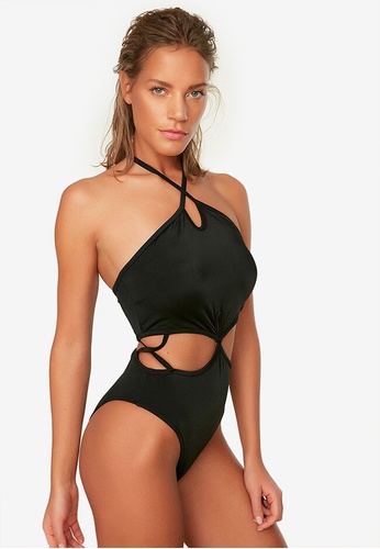 Trendyol black Cut Out Detailed Swimsuit 1AE6AUSFF0D149GS_1