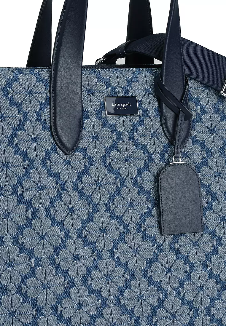 kate spade ラタン トートバッグ マンハッタン ミュージアム プラッド ジャカード ラージ トート