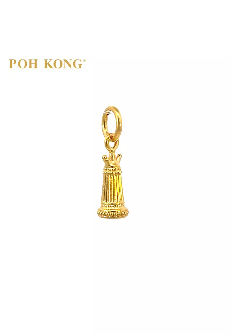 POH KONG 916/22K Yellow Gold Chess Pendant