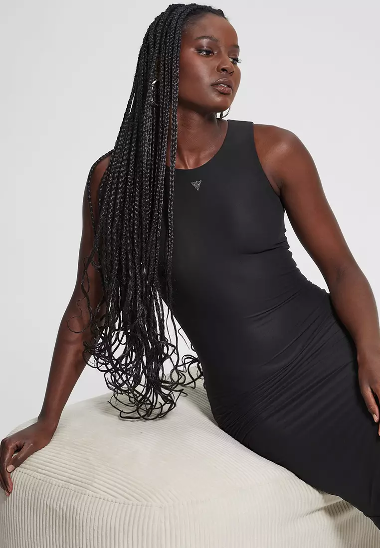 The Jetset Diaries Light My Fire Dress Meshki Elyna Dress Navy Maxi