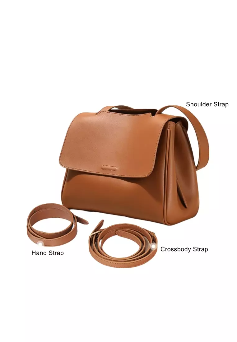 Women's Classic Cowhide Leather 3-Ways Crossbody Bags Shoulder Bags Tote Bags
