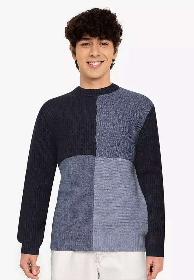 French connection shop patchwork sweater