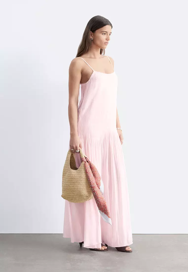 Pleated Bodice Maxi Dress