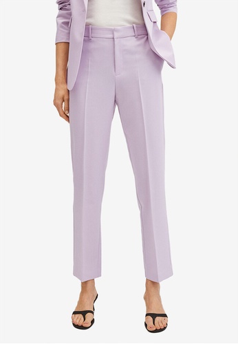 Mango purple Straight Suit Trousers 0486AAA9A7CDCFGS_1