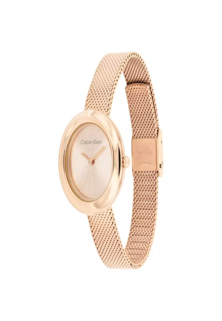 Women's Ionic Plated Rose Gold Steel Quartz Watch - CK25100153