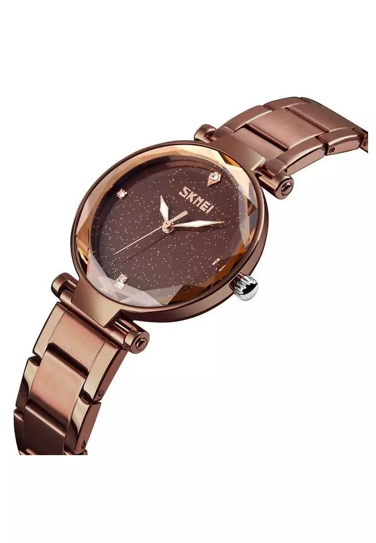 Jam Tangan Kasual Analog Wanita Waterproof 30m Strap Tali Material Stainless Steel MM80 ORIGINAL