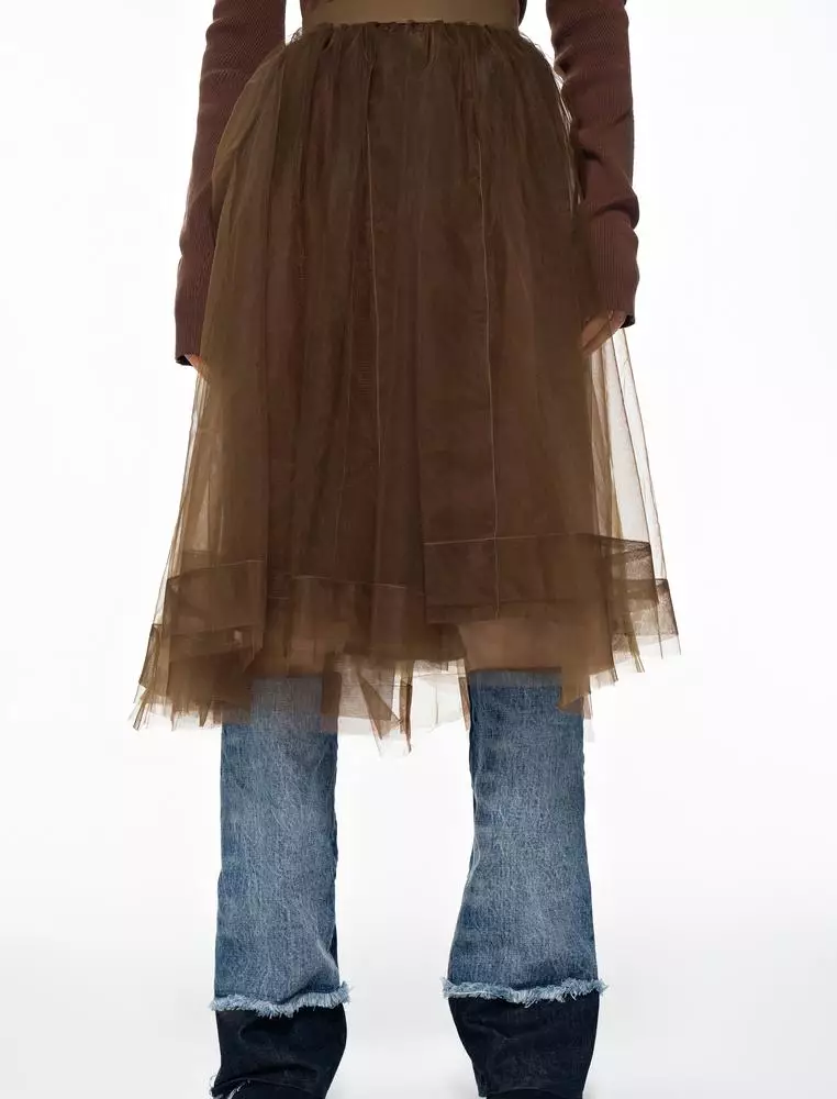 Midi waist skirt