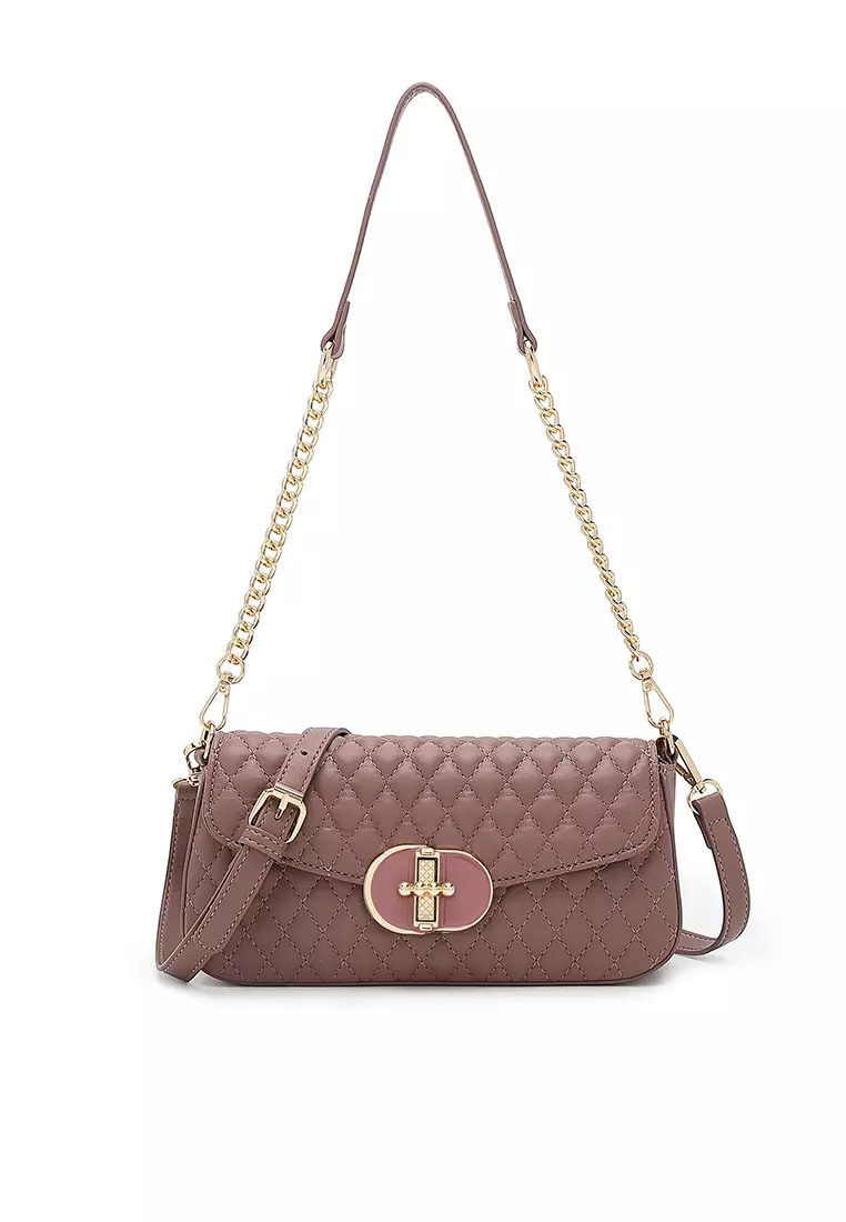 Guess victoria quilted satchel sale