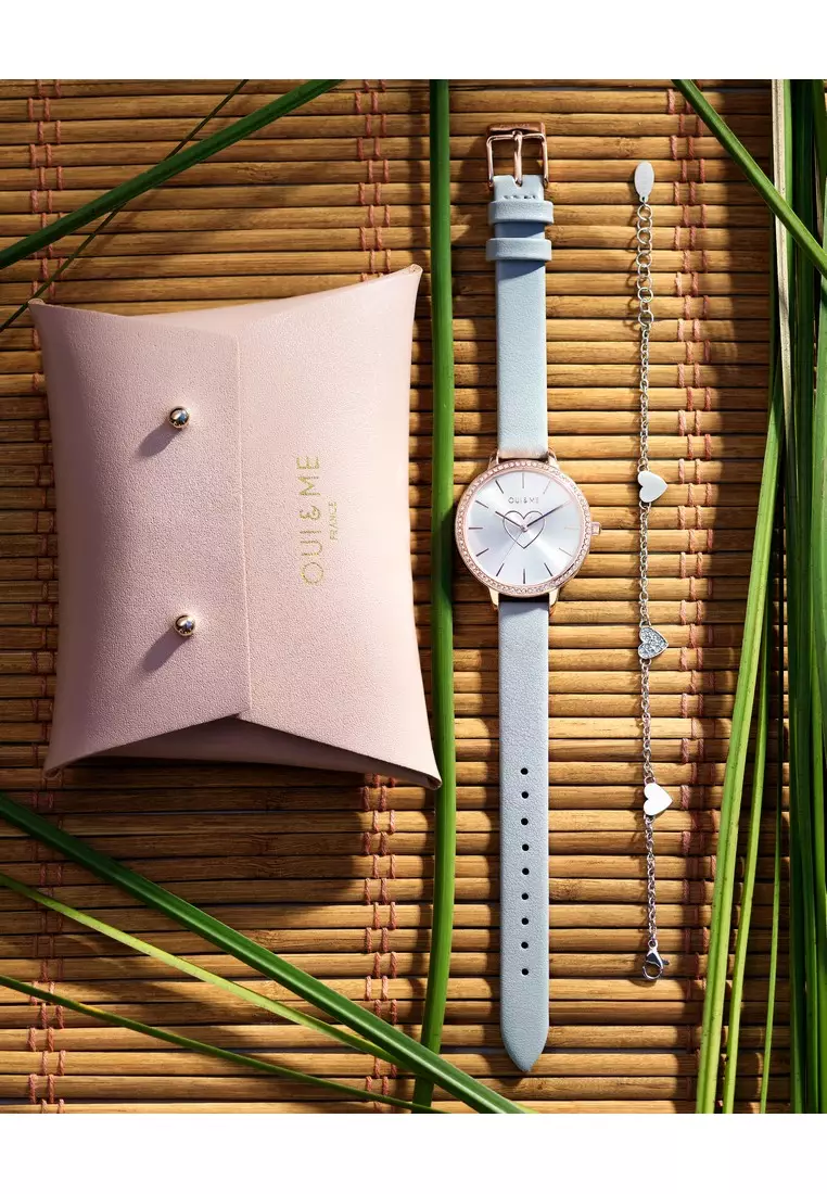 [環保腕錶] Oui&Me Amourette系列 34mm 女士石英腕錶+手鍊 ME010289