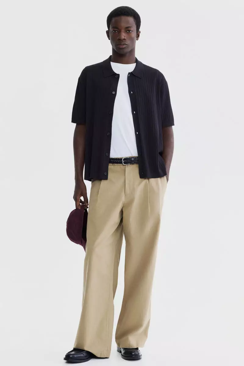 Regular Fit Rib-knit shirt