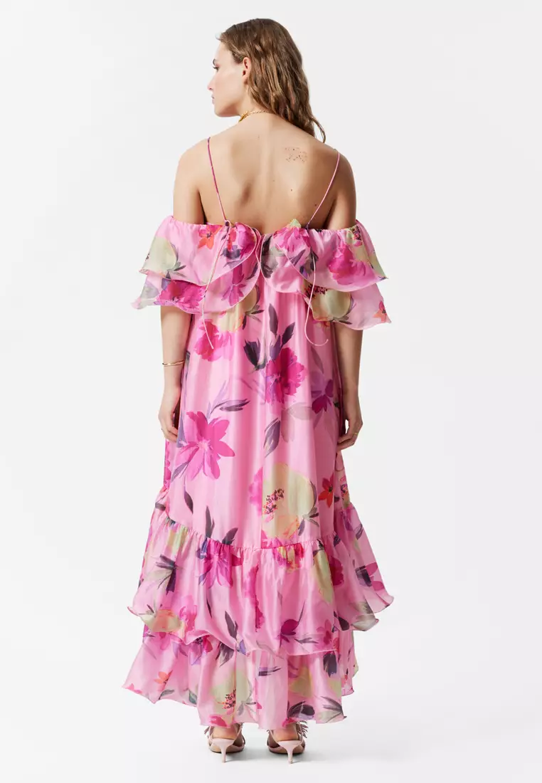 Off-Shoulder Ruffle Maxi Dress