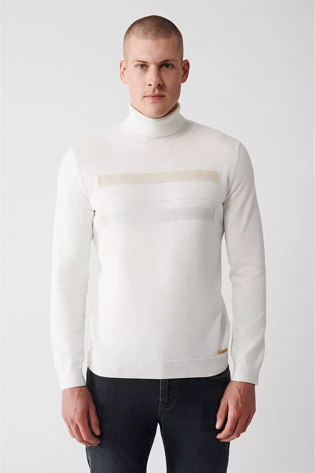 White Printed Turtleneck Mens Buy Avva Men's Ecru Turtleneck