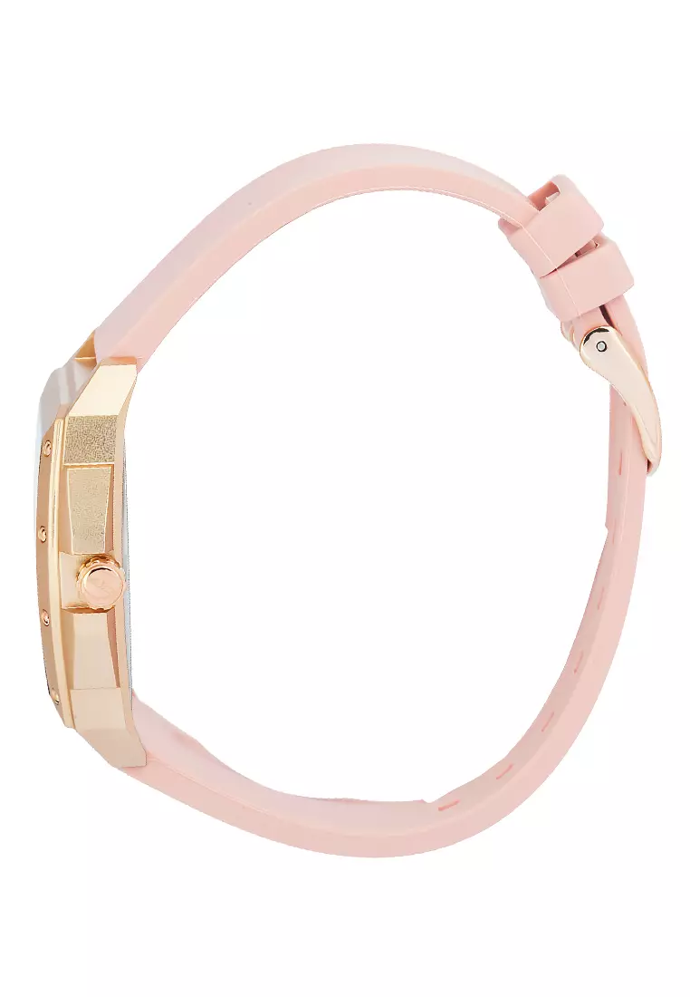 Expedition EXP - Jam Tangan Chronograph Wanita - Rosegold Case - Pink Silicone Strap - 6636BFRRGPNAL