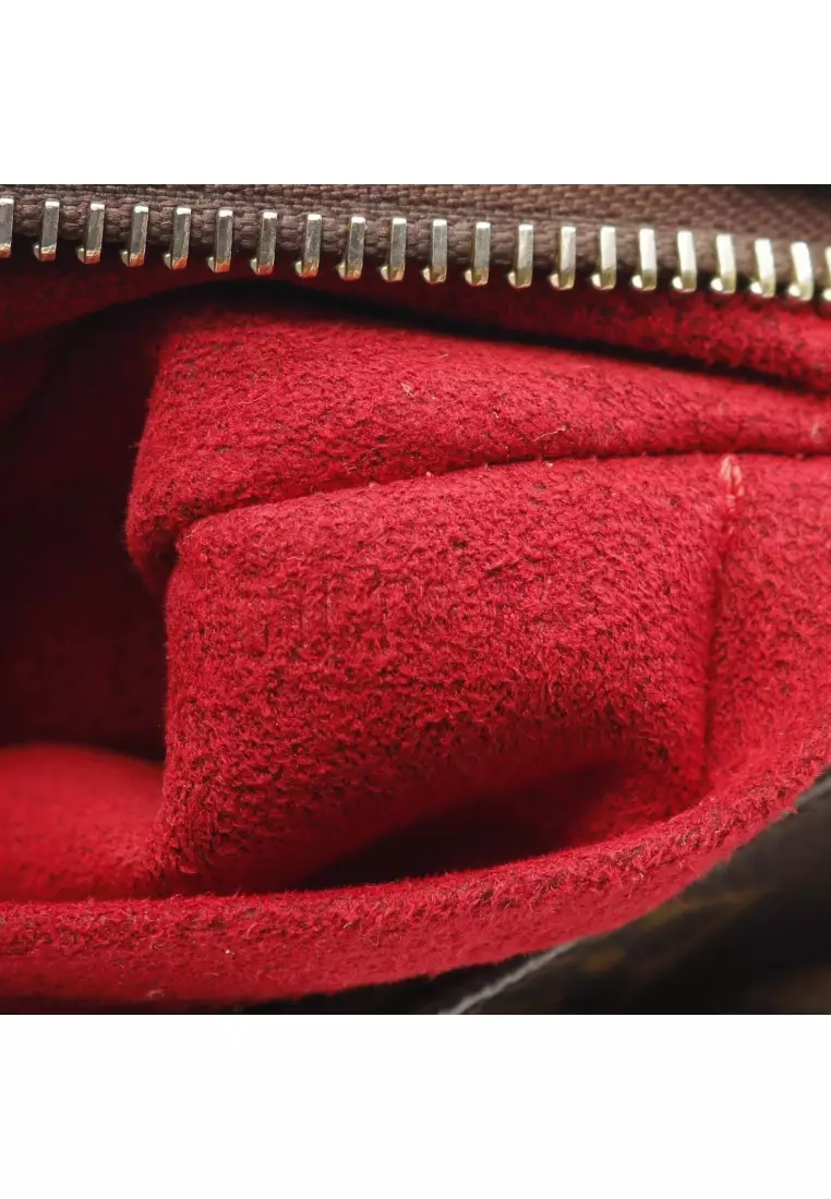 Pre-Loved Louis Vuitton Vivacite MM monogram Shoulder bag PVC leather Brown