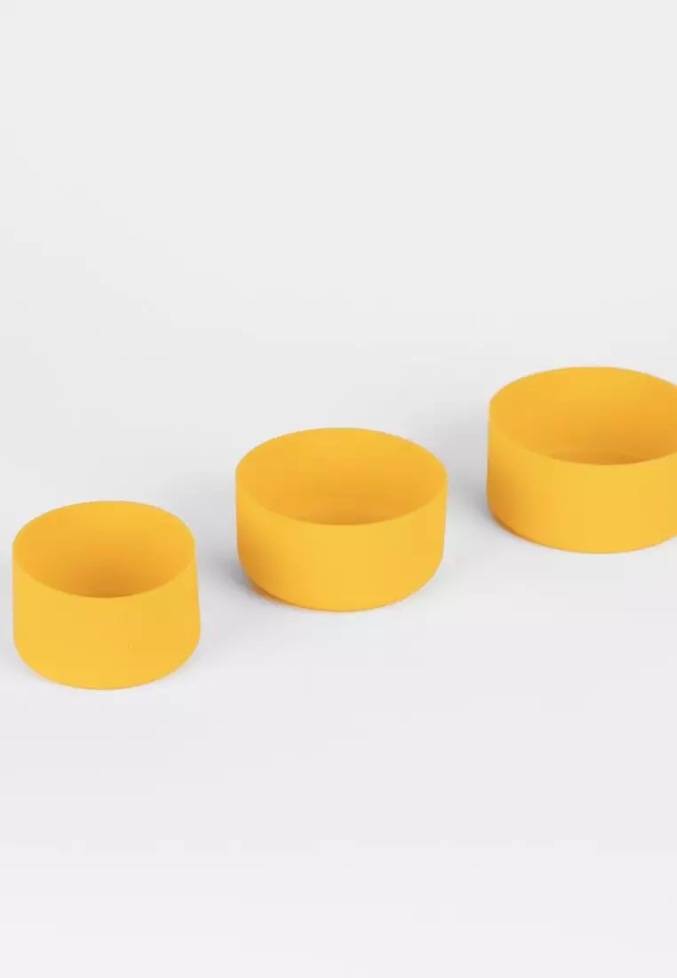Crossing Silicone Water Bottle Boot - Fits Diameter 7-7.5cm (550ml) Blistered Pack - Yellow