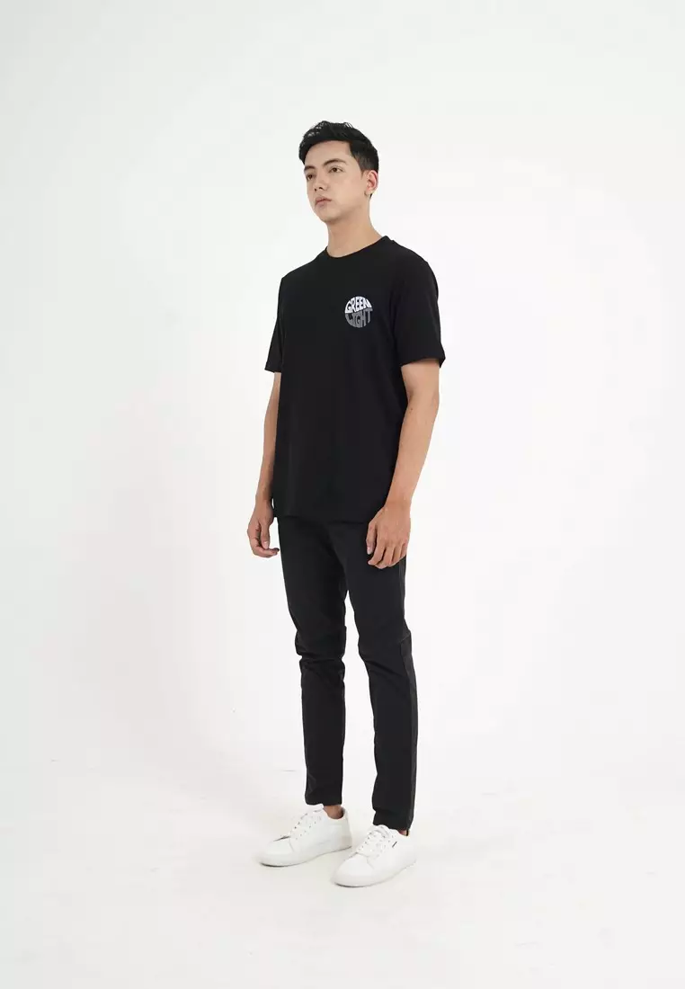 Greenlight Men's T-Shirt Short Sleeve Regular Fit Cotton Logo Script Adhara 201124