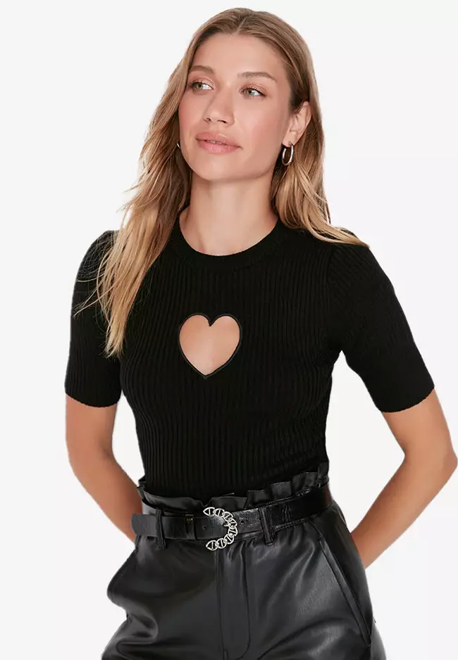Buy Trendyol Heart Cut Out Jumper 2024 Online ZALORA Philippines