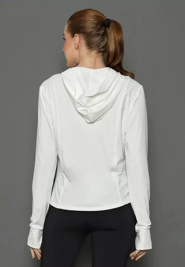 Fitwear - Jaket Olahraga Wanita DRYFIT NATASHA SLIMFIT ANTI UV - WHITE
