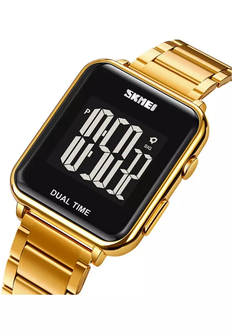 Jam Tangan Digital Pria Waterproof Many Function Strap Tali Material Stainless Steel IR03 ORIGINAL