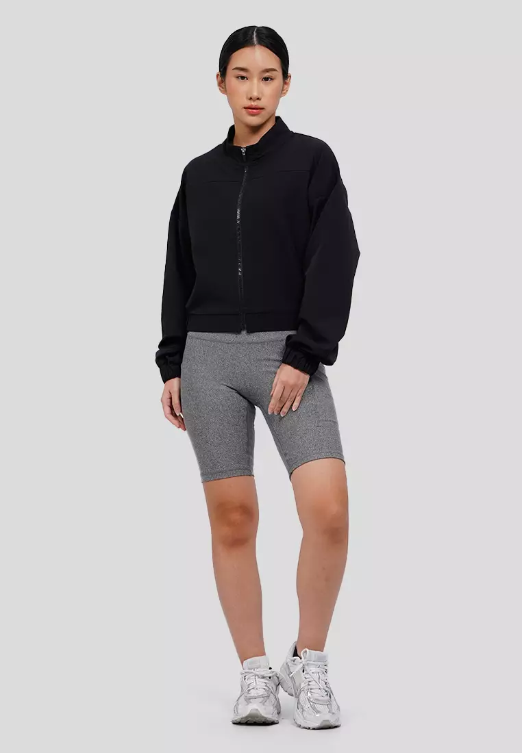 High Neck Active Cropped Jacket