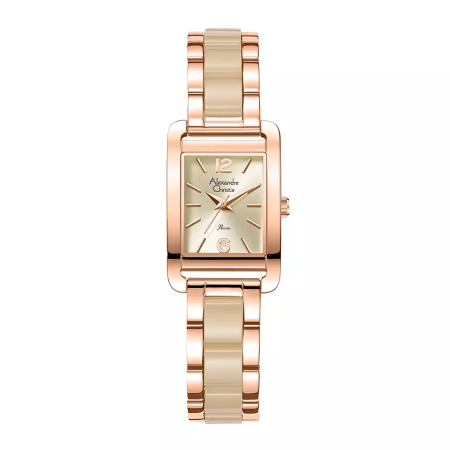 Alexandre Christie 2B50 Rantai kombinasi rosegold Acrylic cream cewek
