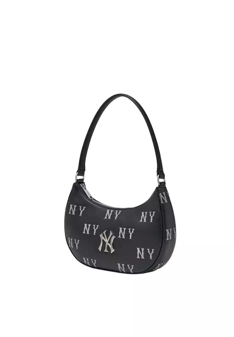 Classic Monogram Embossed New York Yankees Hobo Bag - NY Black 