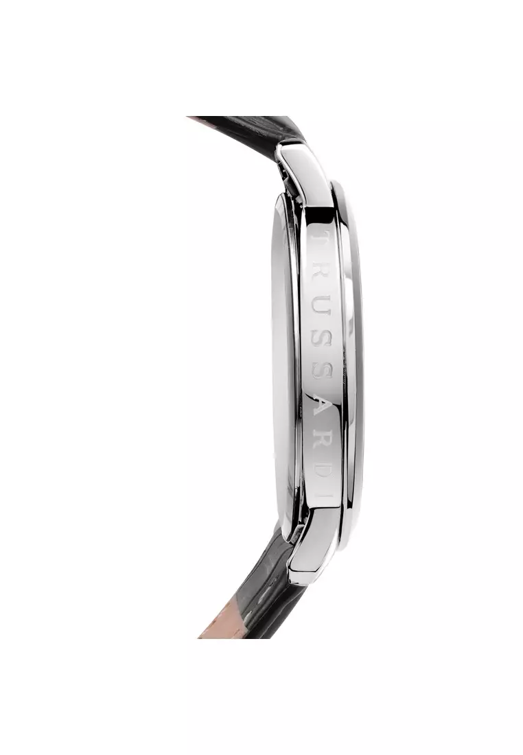 【2 Years Warranty】Trussardi T-Couple 43mm Men's Quartz Watch Luminous Dial Hands R2451147001 Japan Movement