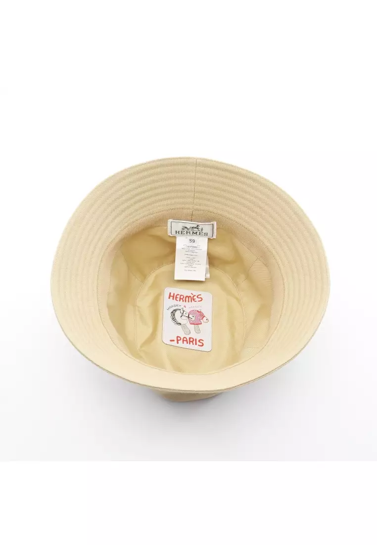 Buy Hermes Pre-Loved Hermès Calvi Seashell bucket hat cotton