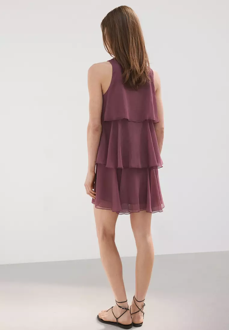Ruffled Draped Dress