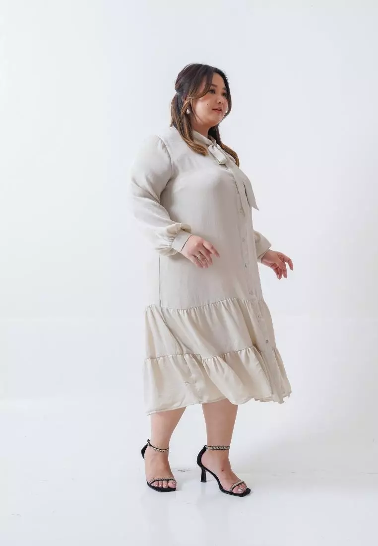 Plus Size Long Dress Ollenca pearl