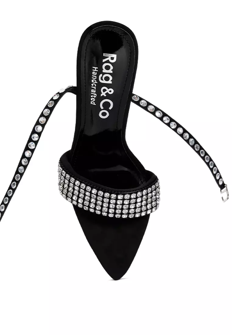 Buy Rag & CO. Black High Heeled Diamante Sandals Online ZALORA Malaysia