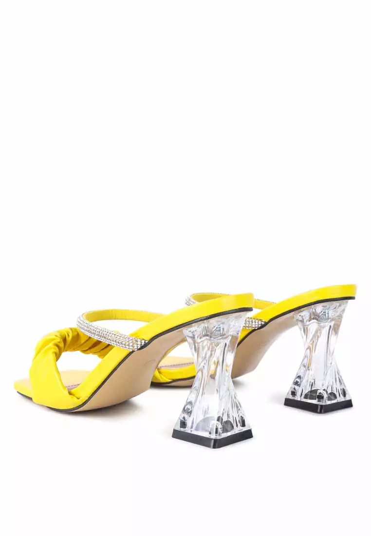 Yellow clearance clear heels