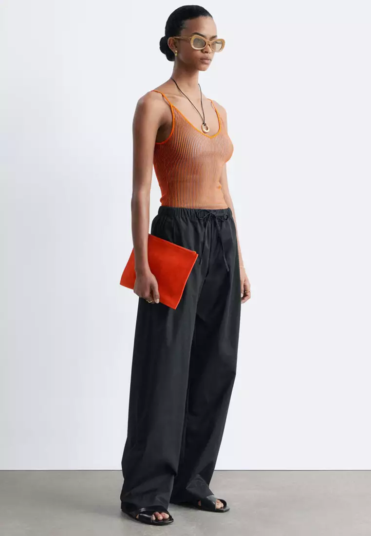 Cotton Twill Drawstring Trousers