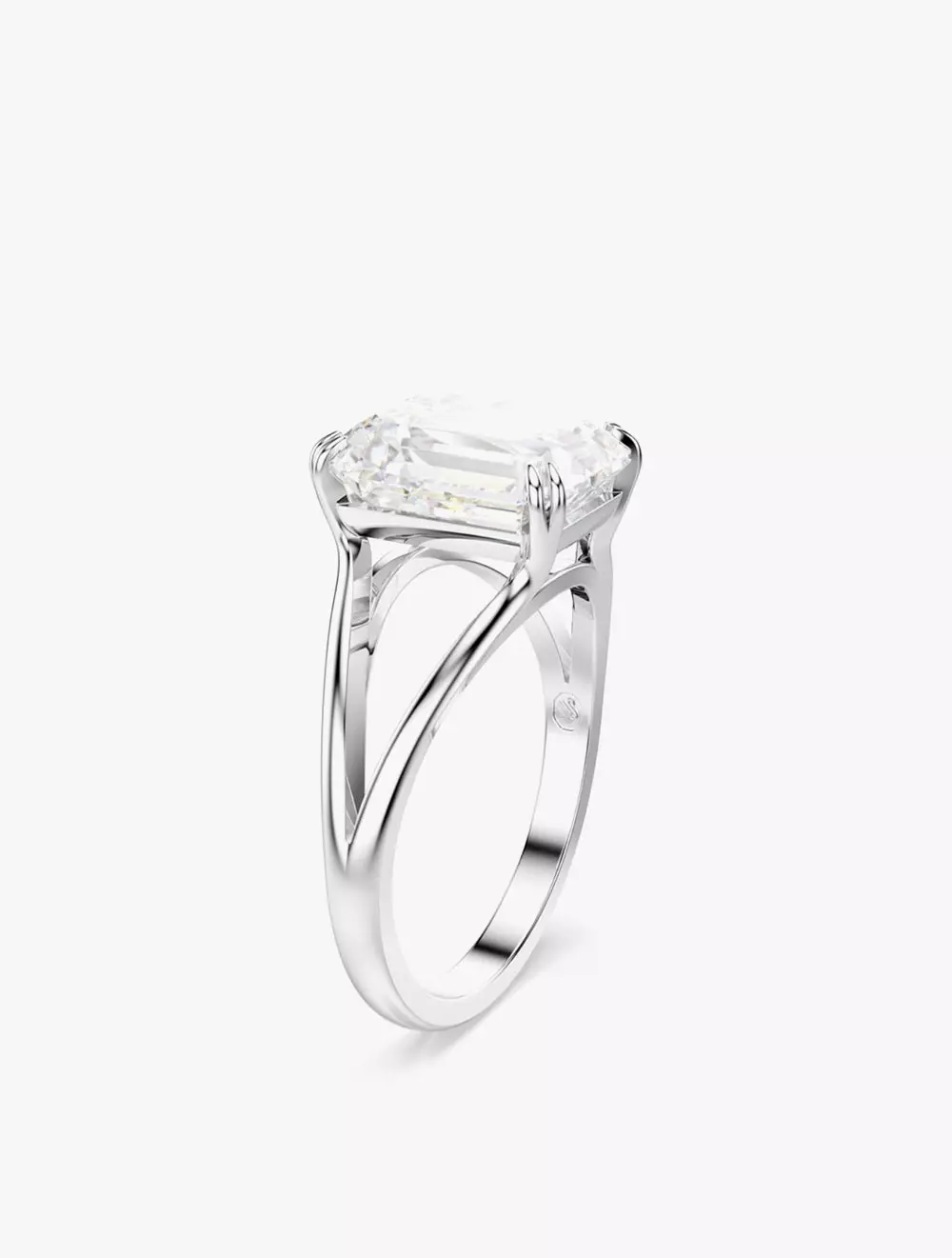 Stilla Cocktail Ring, Octagon Cut, White, Rhodium Plated - 52 - White